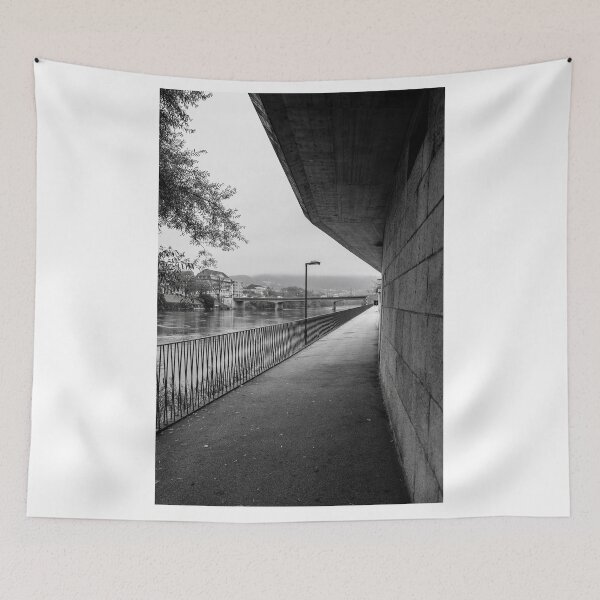 Item preview, Walkway with Railing and Modern Bridge over River Aare designed and sold by Mats Silvan.