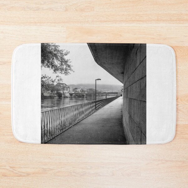 Item preview, Walkway with Railing and Modern Bridge over River Aare designed and sold by Mats Silvan.