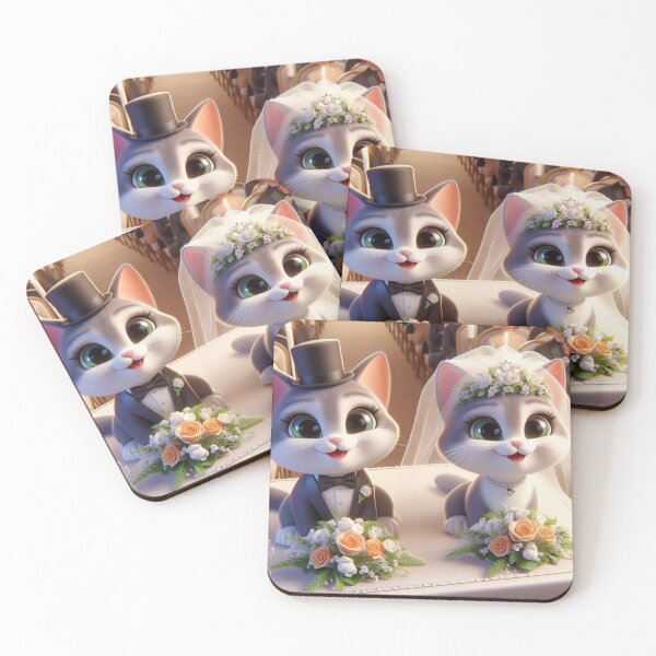 Item preview, Whiskered Wedding: Unique Cat Couple Theme Design designed and sold by choder61.