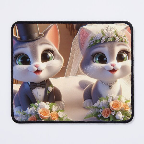 Item preview, Whiskered Wedding: Unique Cat Couple Theme Design designed and sold by choder61.