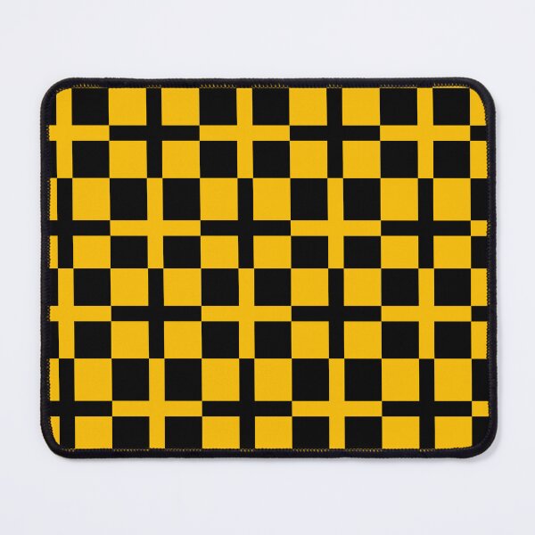 Item preview, Yellow Black Cross Check Stripes Pattern designed and sold by PatternTitan.