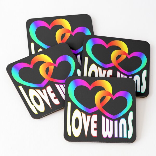 Item preview, Love Wins, Rainbow Love Hearts designed and sold by LESSILU.