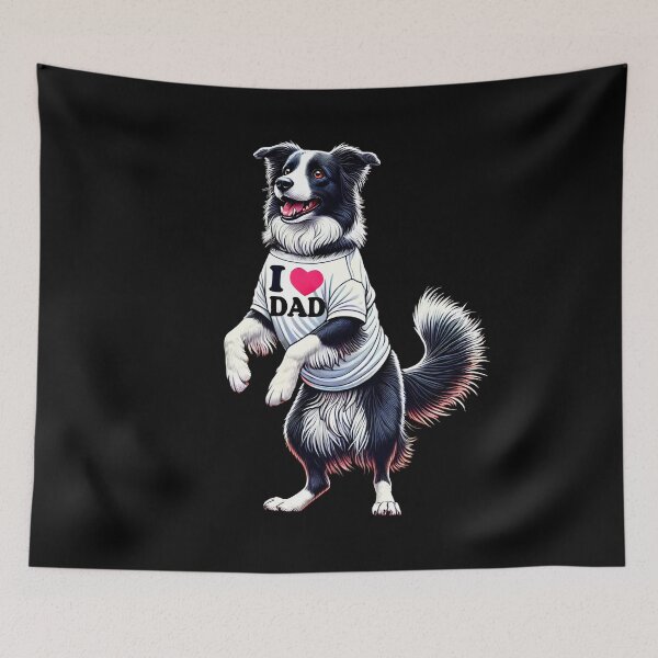 Item preview, Border Collie Dad I Love Dad Border Collie Lover designed and sold by Kimberley King Art  King Art.