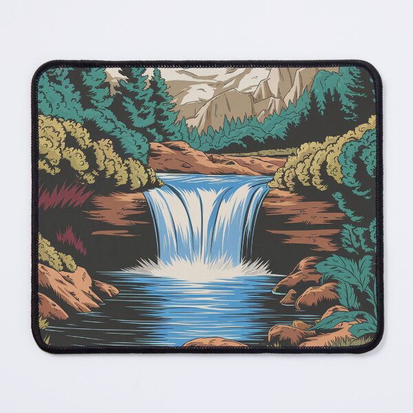 Item preview, Hand-drawn style.Waterfall. designed and sold by Lilashakti ⭐️ ⭐️ ⭐️ ⭐️ ⭐️.