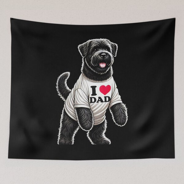 Item preview, Bouvier des Flandres Dad I Love Dad Bouvier des Flandres Lover designed and sold by Kimberley King Art  King Art.