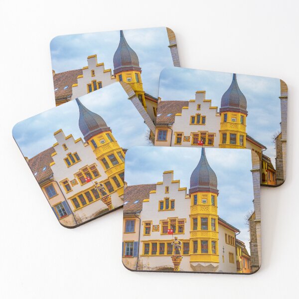 Item preview, Old Town with Corner House with Tower and Water Fountain in Biel, Bienne designed and sold by Mats Silvan.
