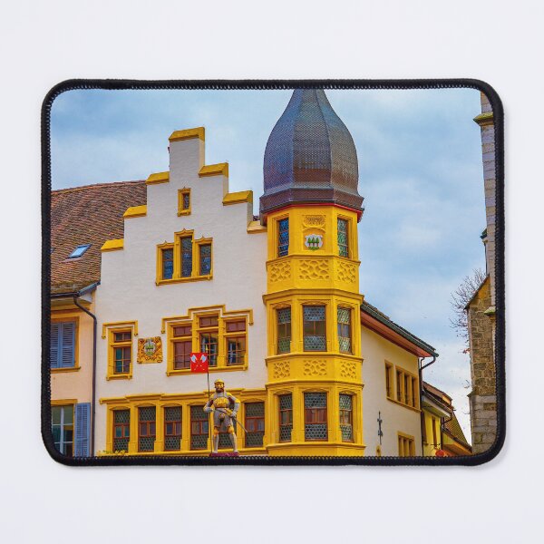 Item preview, Old Town with Corner House with Tower and Water Fountain in Biel, Bienne designed and sold by Mats Silvan.
