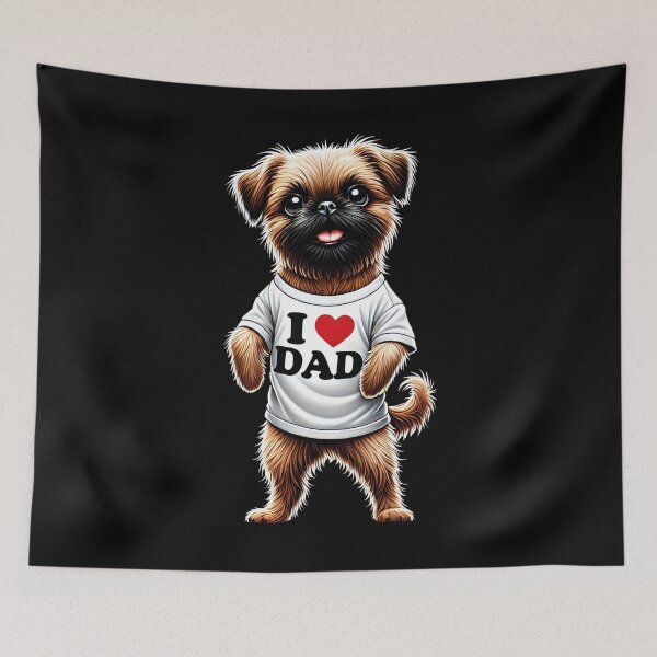 Artikelvorschau, Brüsseler Griffon Papa Ich liebe Papa Brüsseler Griffon Liebhaber entworfen und verkauft von Kimberley King Art  King Art.