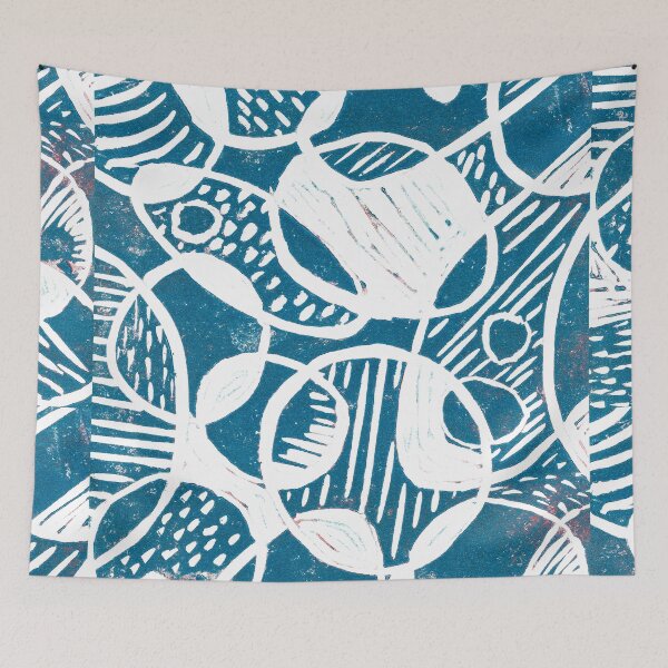 Item preview, The Blue Goblin -Original Lino Print designed and sold by Studio Variatio.