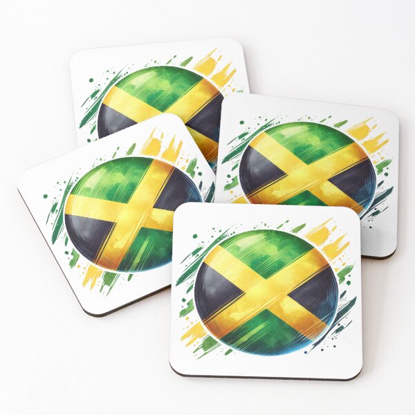 Item preview, Jamaica Circle Flag Watercolour Style designed and sold by FlagWardrobe.