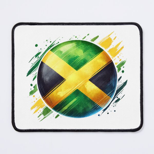 Item preview, Jamaica Circle Flag Watercolour Style designed and sold by FlagWardrobe.