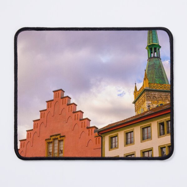Item preview, Town ​​hall and Theater and Church Tower in Old Town in Biel, Bienne designed and sold by Mats Silvan.