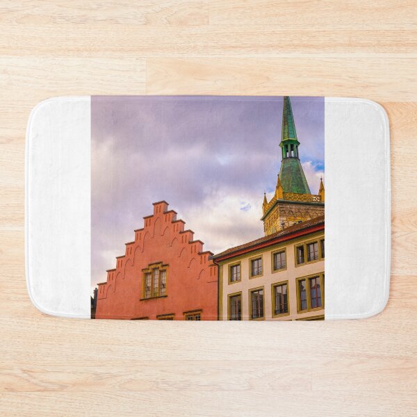 Item preview, Town ​​hall and Theater and Church Tower in Old Town in Biel, Bienne designed and sold by Mats Silvan.