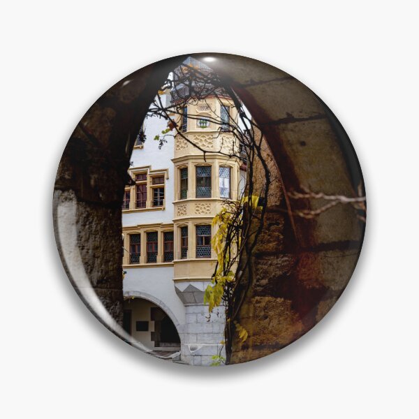 Item preview, Arch in Old Town with Corner House in a Sunny Autumn Day in City of Biel, Bienne designed and sold by Mats Silvan.