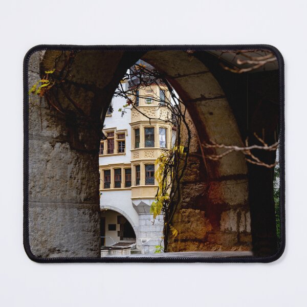 Item preview, Arch in Old Town with Corner House in a Sunny Autumn Day in City of Biel, Bienne designed and sold by Mats Silvan.