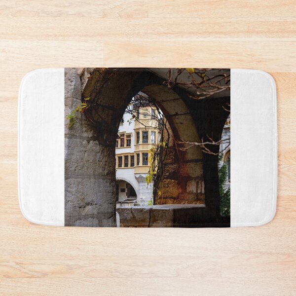 Item preview, Arch in Old Town with Corner House in a Sunny Autumn Day in City of Biel, Bienne designed and sold by Mats Silvan.