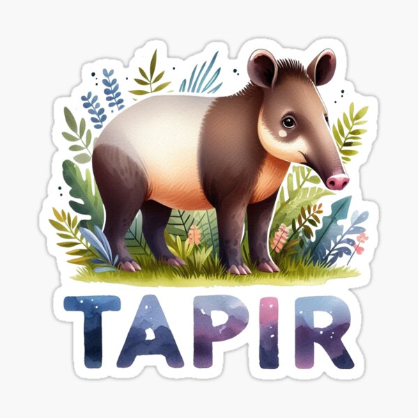 Vista previa del artículo con la obra «Tapir de montaña», diseñado y vendido por yunamaliskova.