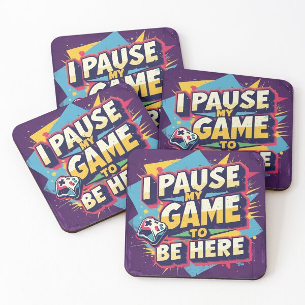 Item preview, I Pause My Game to Be Here – Retro Arcade-Inspired Design designed and sold by Moss and Moon Studio.
