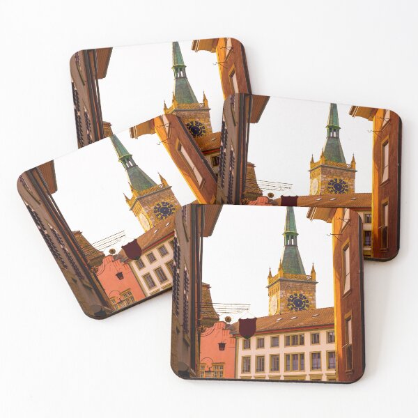 Item preview, Town ​​hall and Theater and Church Tower in Old Town in Biel, Bienne designed and sold by Mats Silvan.
