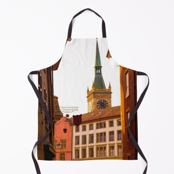Item preview, Town hall and Theater and Church Tower in Old Town in Biel, Bienne designed and sold by Mats Silvan.