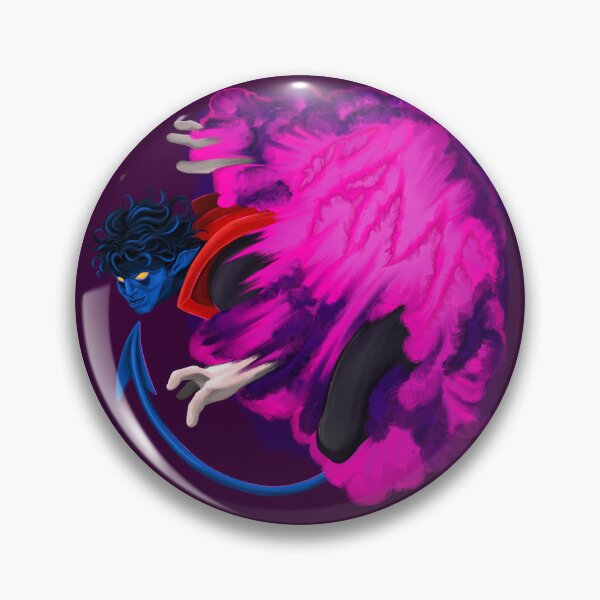 Artikelvorschau, Blauer Teufel, der sich durch Rauch teleportiert – Nightcrawler-Fanart entworfen und verkauft von RroseeArrt.