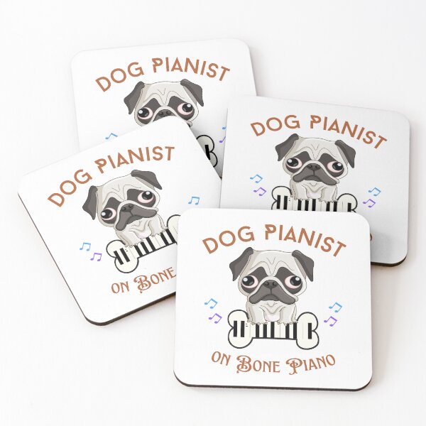 Item preview, Dog Pianist On Bone Piano - Barking Music 24/7 designed and sold by CosmicStory.