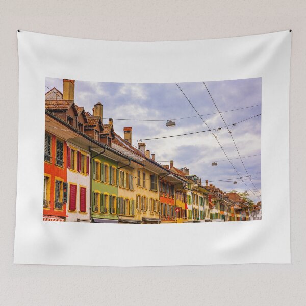 Item preview, City Street with Colorful House and Window with Shutter designed and sold by Mats Silvan.