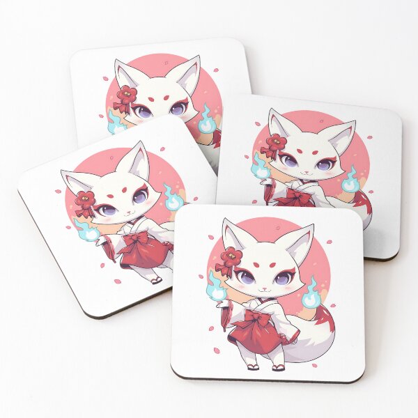 Aperçu de l'œuvre Esprit Renard Kitsune Kawaii créée et vendue par bapupa.