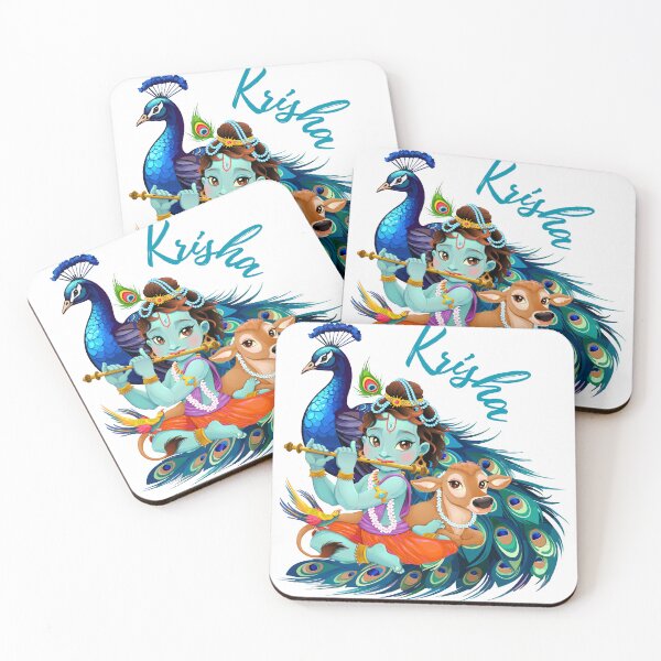 Item preview, Divine Krishna with Cow and Peacock designed and sold by Nichan-70.