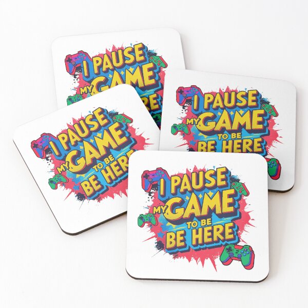 Item preview, I Pause My Game to Be Here – Retro Arcade-Inspired Design designed and sold by Moss and Moon Studio.