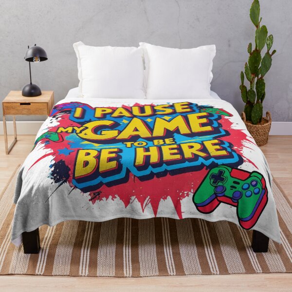 Item preview, I Pause My Game to Be Here – Retro Arcade-Inspired Design designed and sold by Moss and Moon Studio.