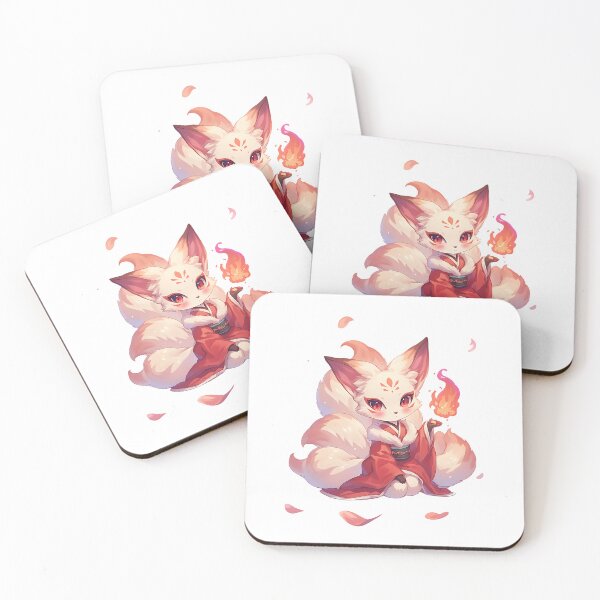 Aperçu de l'œuvre Renard Kitsune mythique japonais Chibi créée et vendue par bapupa.