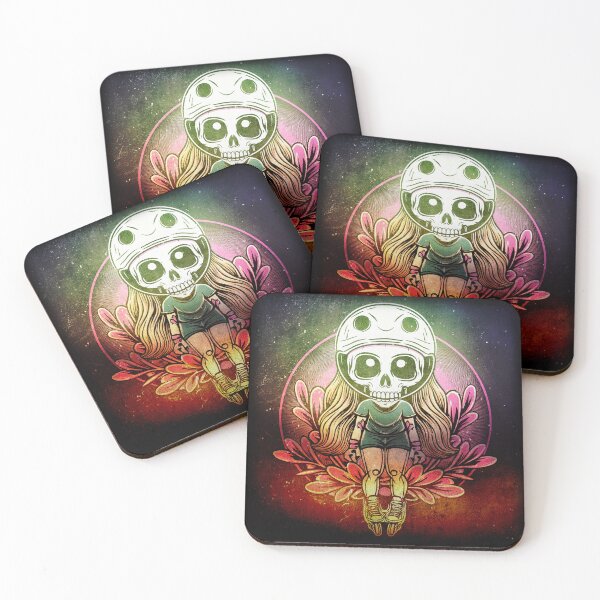 Item preview, SKULL-FACED ROLLERSKATER GIRL designed and sold by Clifford Hayes.