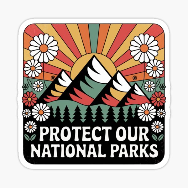 Artikel-Vorschau von Schützen Sie unsere Nationalparks (Retro Mountain Daisies), designt und verkauft von ABOUZAKARIAE.