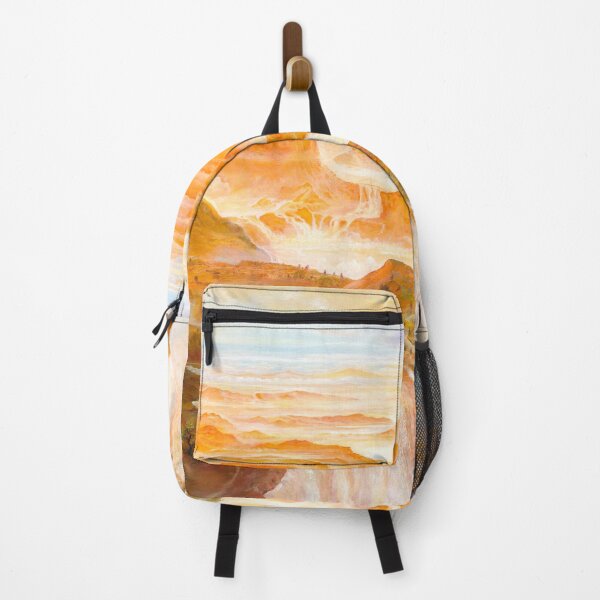 Artikelvorschau, Land Des Lichtes - oranges weites Land mit Wasserfall entworfen und verkauft von art paintings.