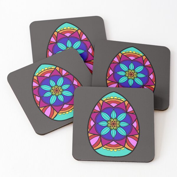 Item preview, Colourful Easter Egg Clip Art Mandala Pattern  designed and sold by MindfulArtSandy.