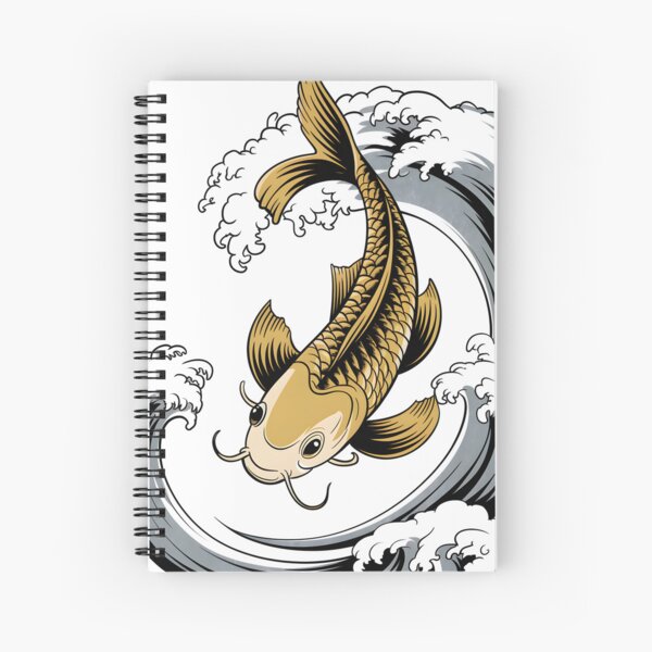 Vista previa del artículo con la obra «Un pez koi dorado», diseñado y vendido por MakaltsisDesign.