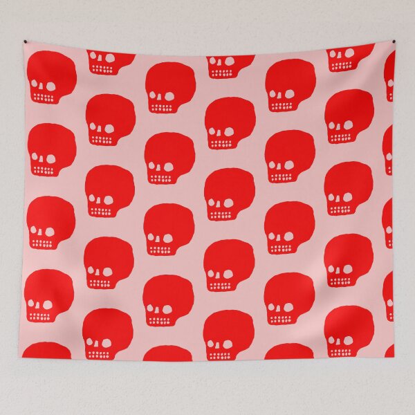 Item preview, I just want a red skull on a pink background designed and sold by winterwinter.
