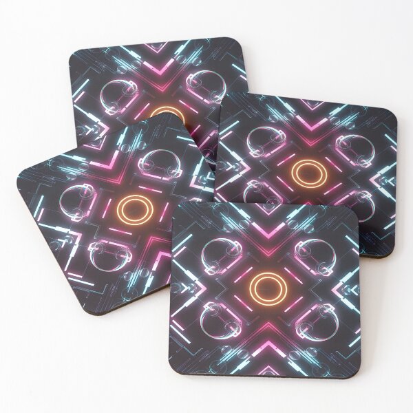 Item preview, neon lines pattern designed and sold by MakaltsisDesign.