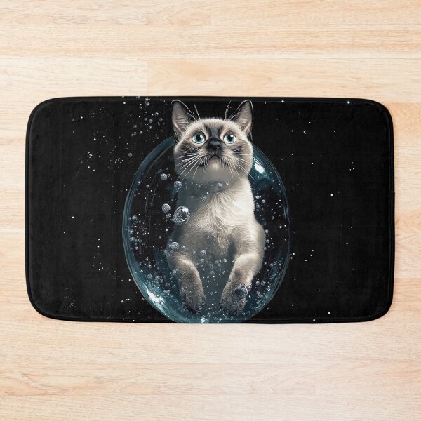 Item preview, Cosmic Cat in Space Bubble – Surreal Floating Feline Art designed and sold by mrddst.