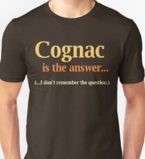 Cognac Is The Answer Slim Fit T-Shirt