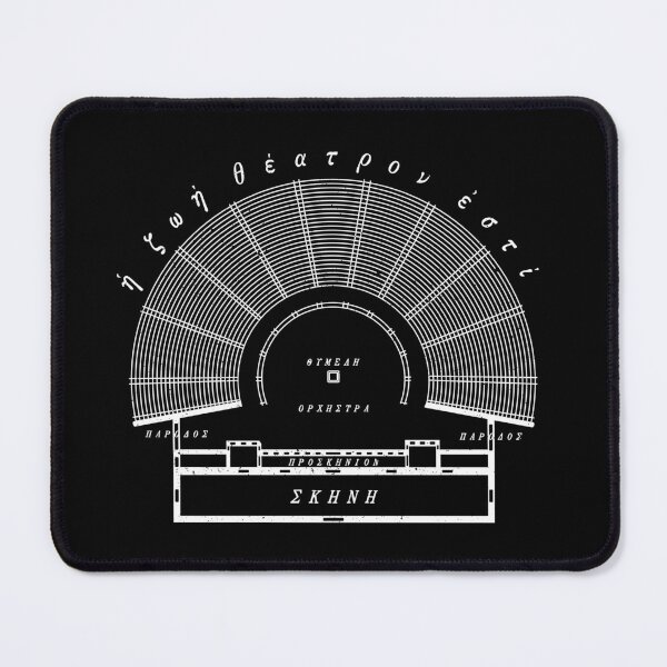 Item preview, Ancient Greek Theater Architectural Drawing designed and sold by Happy Puppy Print On Demand.