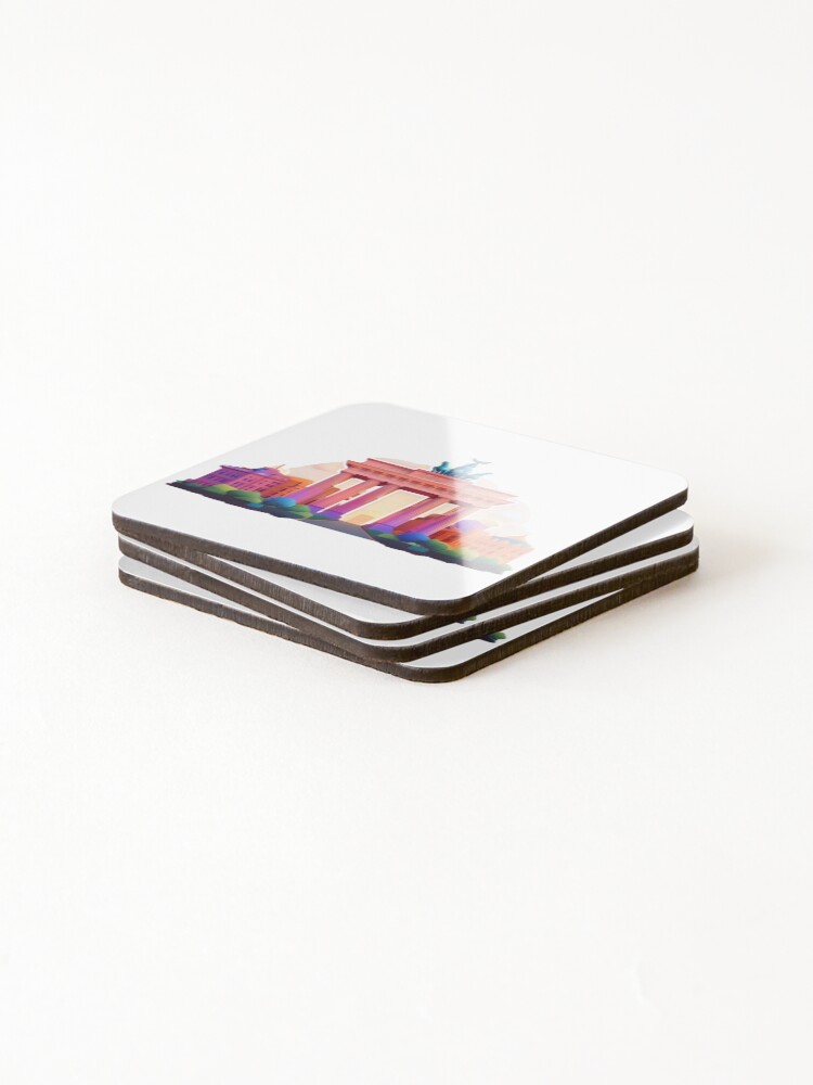 Thumbnail 4 of 5, Coasters (Set of 4), Berlin - Sticker Style designed and sold by b00a.