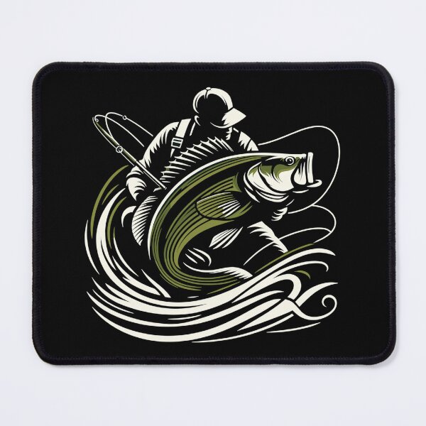 Item preview, Fishing Angler Perch Giant Fish Olive Green Gift designed and sold by Pineapple-Tree.