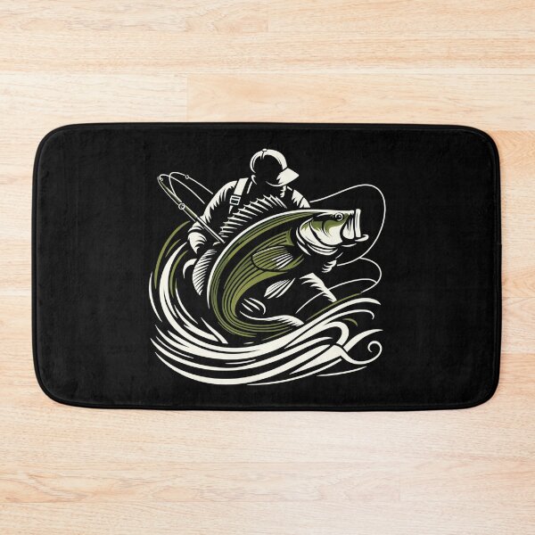Item preview, Fishing Angler Perch Giant Fish Olive Green Gift designed and sold by Pineapple-Tree.
