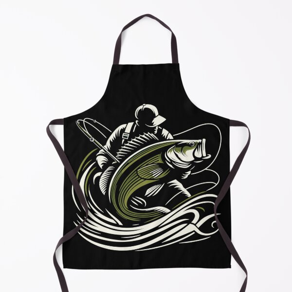 Item preview, Fishing Angler Perch Giant Fish Olive Green Gift designed and sold by Pineapple-Tree.