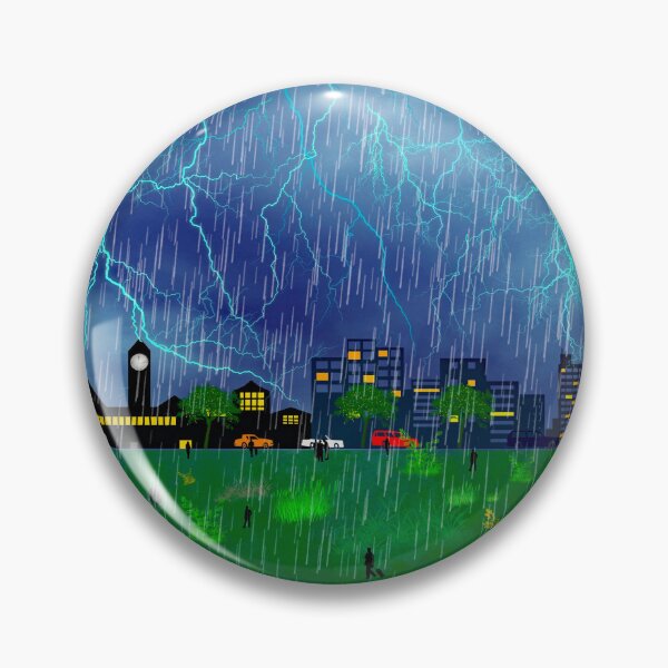 Item preview, Noche de lluvia y rayos en la ciudad designed and sold by manoloshoping.