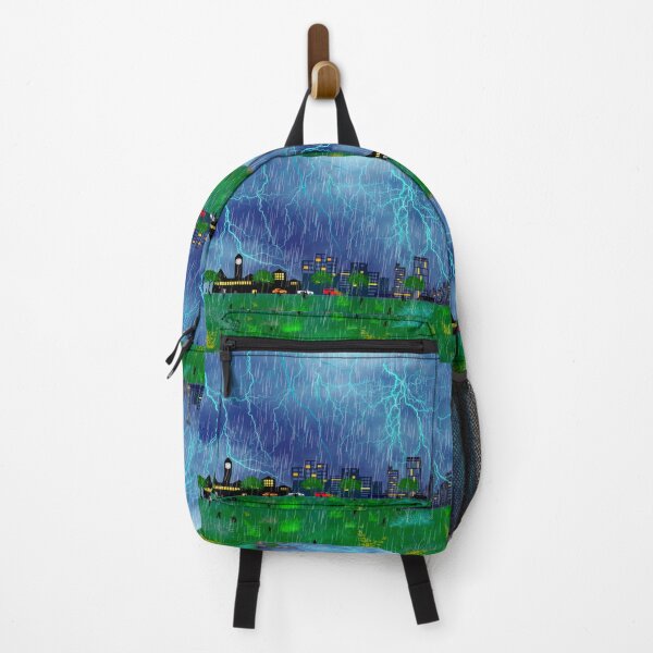 Item preview, Rainy and lightning night in the city designed and sold by manoloshoping.