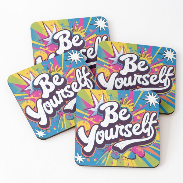 Item preview, Be Yourself – Bold Pop Art Inspirational Quote designed and sold by Moss and Moon Studio.