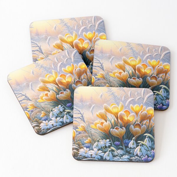 Item preview, Early Spring Yellow Crocuses designed and sold by M-Y-A-R-T-.